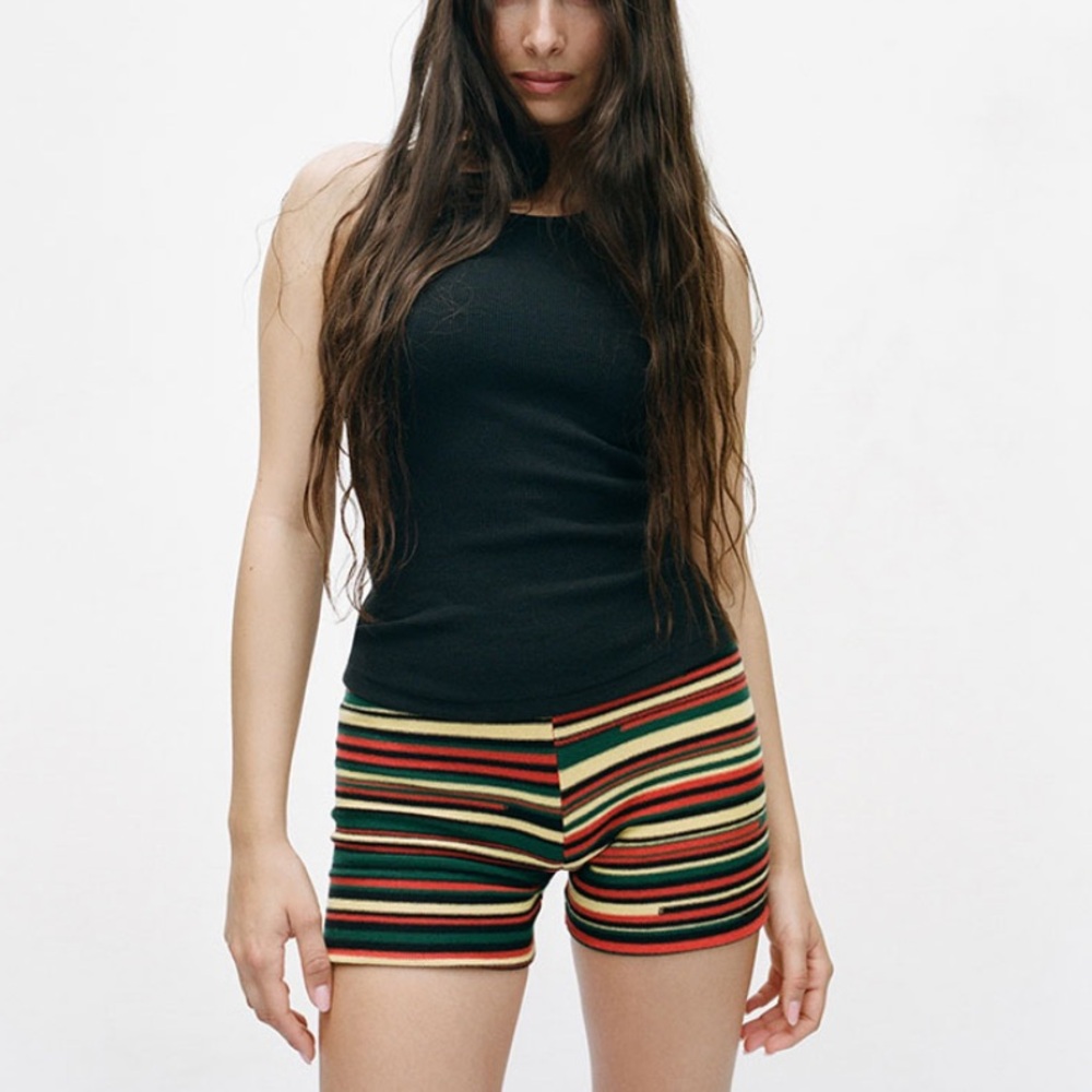 Realisation Par Striped Bobbi Shorts